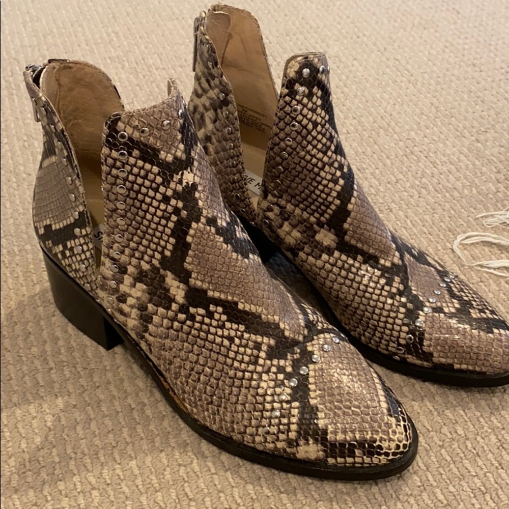 Snake skin booties